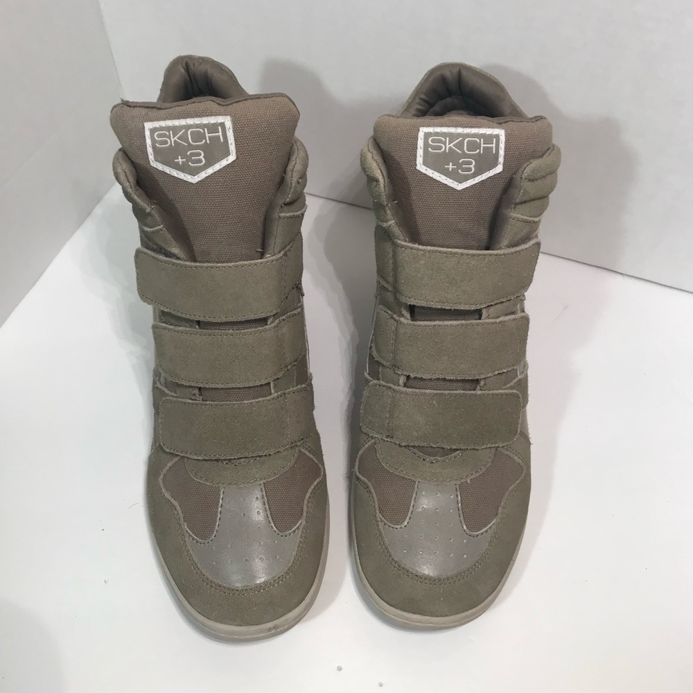 Women’s Skechers SKCH+3 Beige HighTop Shoes 10